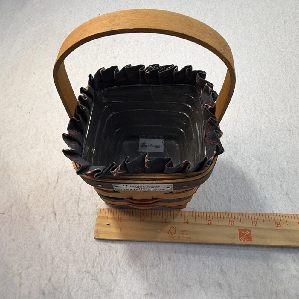 Longaberger 1993 Inaugural Basket with Liner and Protector